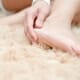 Heel pain, hand on heel