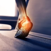 person with pain in heel