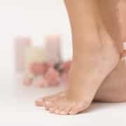 The picture of ideal done manicure and pedicure.
